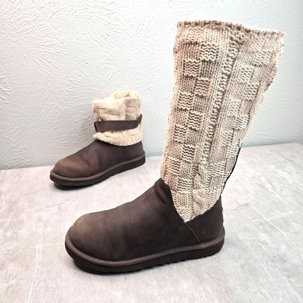 UGG Brown and Cream Winter Boots